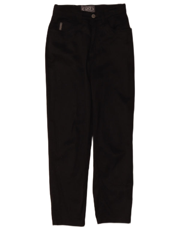Pantaloni casual conici pentru femei vintage W26 L25 bumbac negru