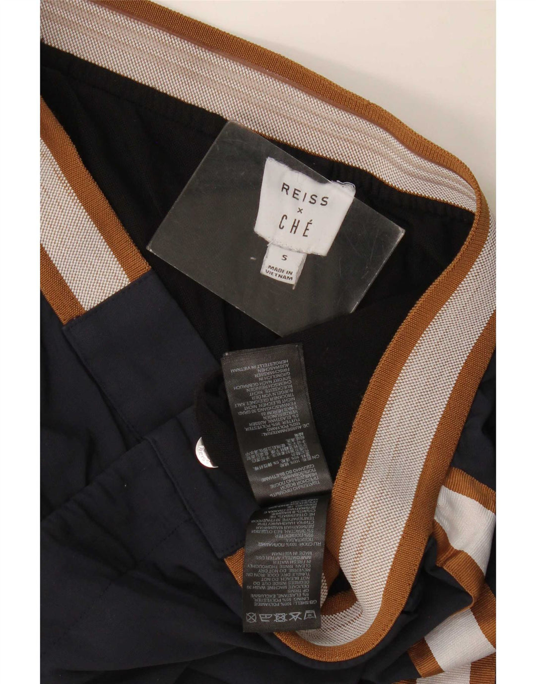 Pantaloni scurti Reiss Che Chino pentru femei Small W27 Bleumarin din poliamidă color bloc