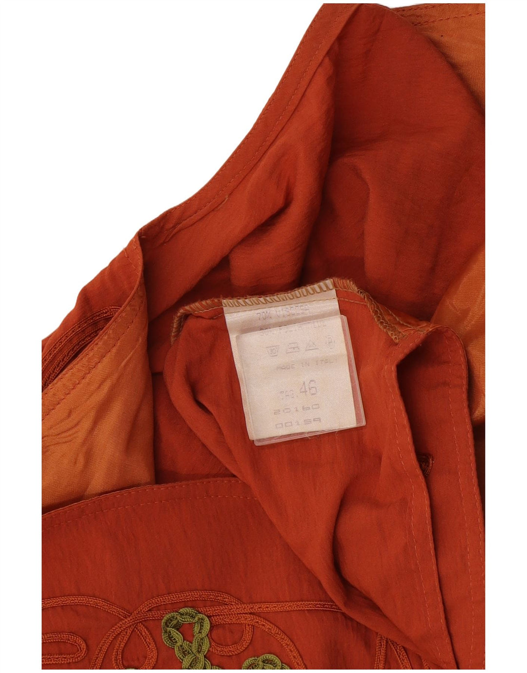 Vestă crop vintage pentru femei IT 46 Viscoză mare portocalie