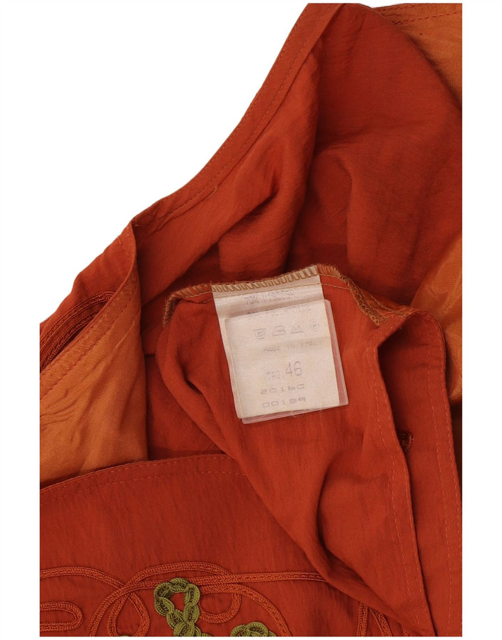 Vestă crop vintage pentru femei IT 46 Viscoză mare portocalie