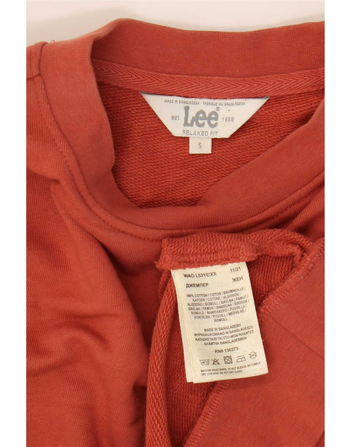Pulover pentru damă Lee, cu croiala relaxată, din bumbac roșu mic, UK 10