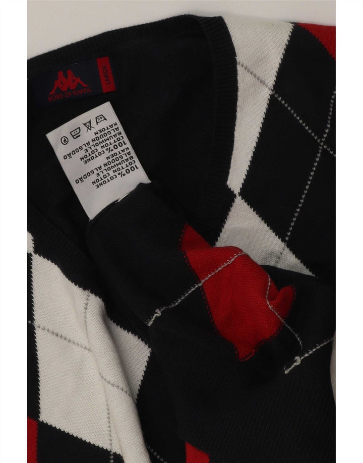 Kappa Vestă bărbați Tank Top mare bleumarin Argyle/Diamond Bumbac