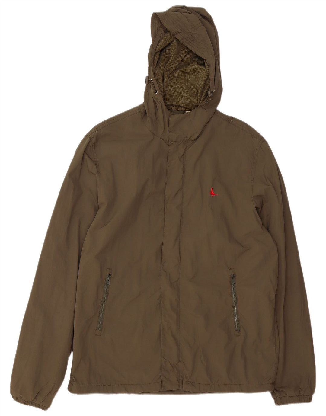 JACK WILLS Jachetă de ploaie cu glugă pentru bărbați UK 40, nailon mare kaki