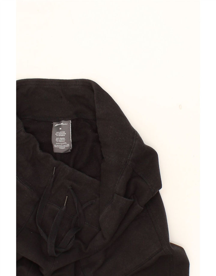 EDDIE BAUER Womens Tracksuit Trousers UK 14 Medium  Black Cotton Vintage Eddie Bauer and Second-Hand Eddie Bauer from Messina Hembry 