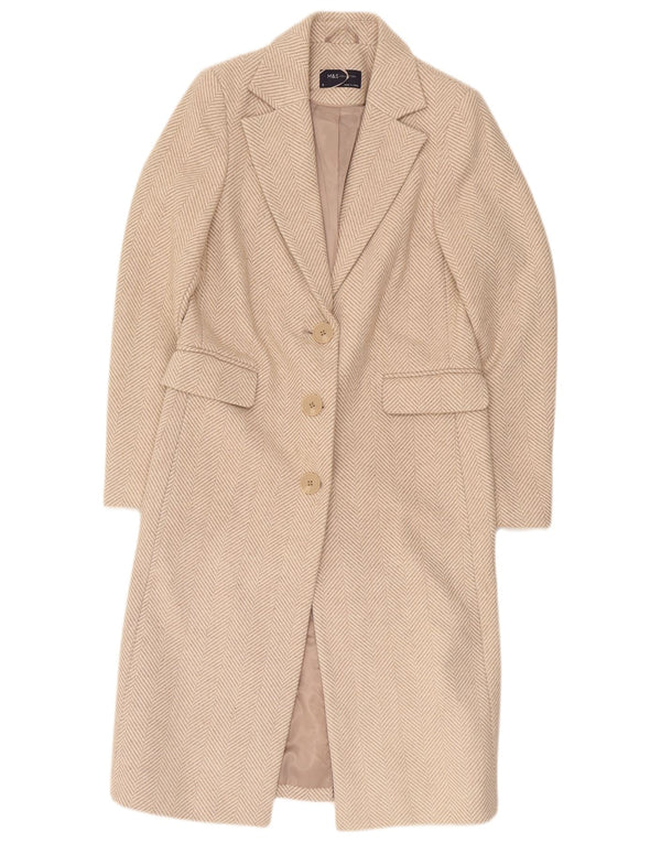 Palton supradimensionat pentru femei Marks & Spencer UK 8 Small Beige Herringbone