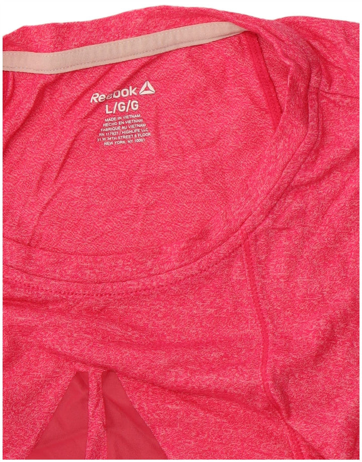 Top cu vestă grafică pentru femei REEBOK UK 14 Large Pink