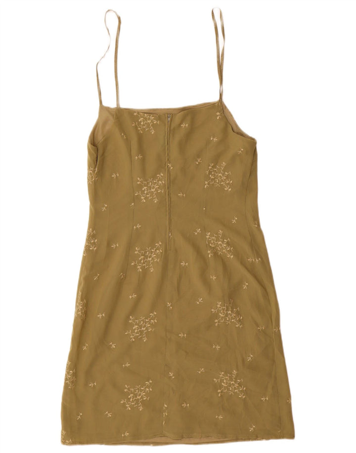 Rochie de soare pentru femei Benetton UK 10 Poliester Floral Verde Mic