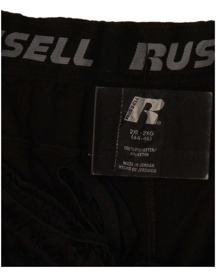 Pantaloni scurți sport pentru bărbați RUSSELL ATHLETIC 2XL, poliester color bloc negru