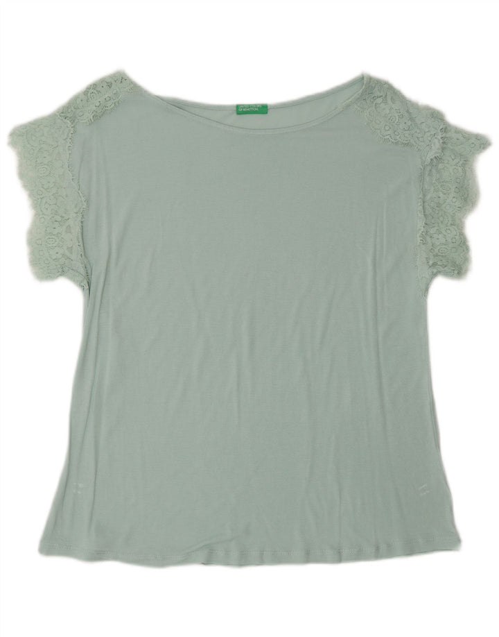 Bluză pentru femei BENETTON UK 14 verde mediu