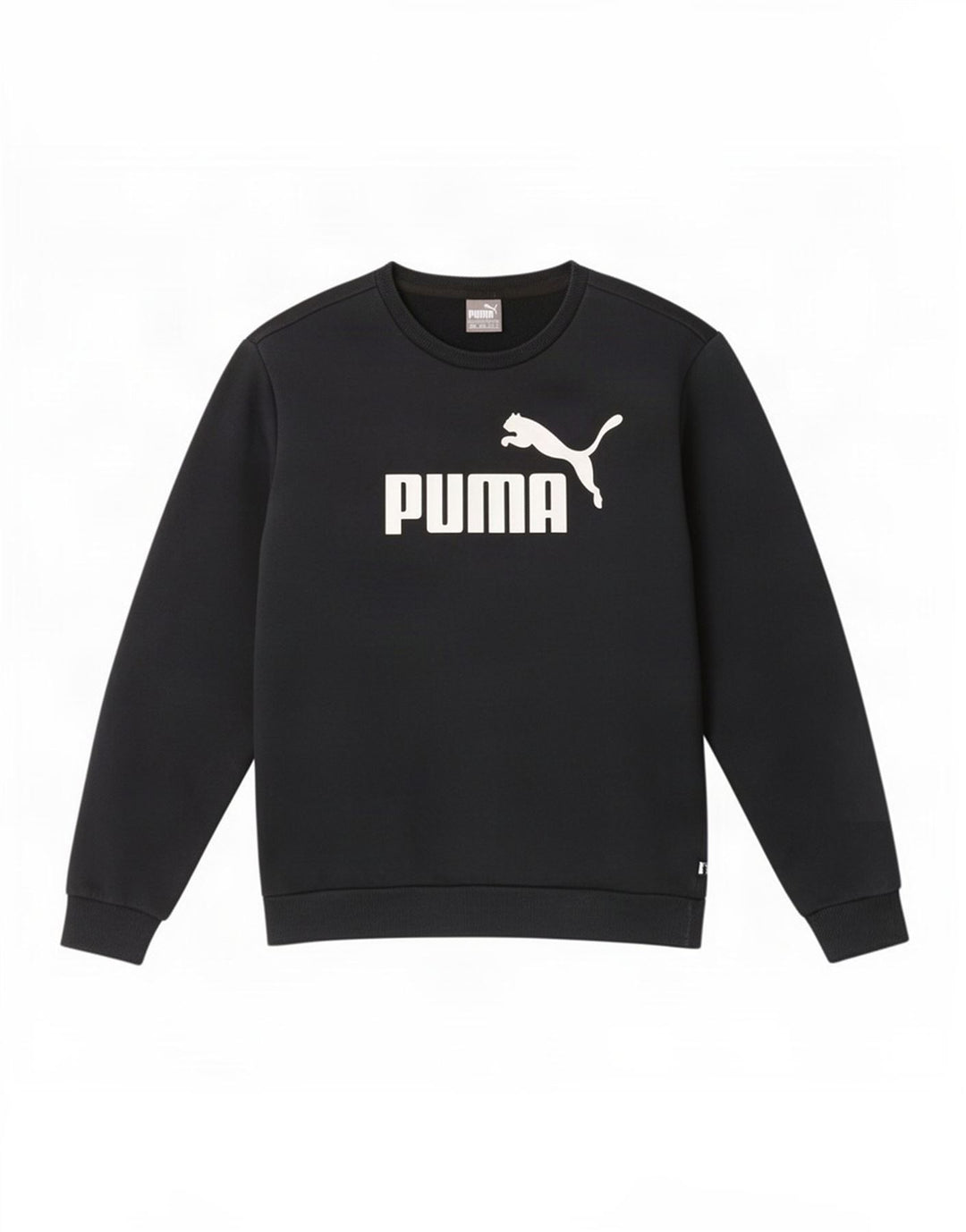 Pulover grafic pentru bărbați Puma, bumbac mediu negru