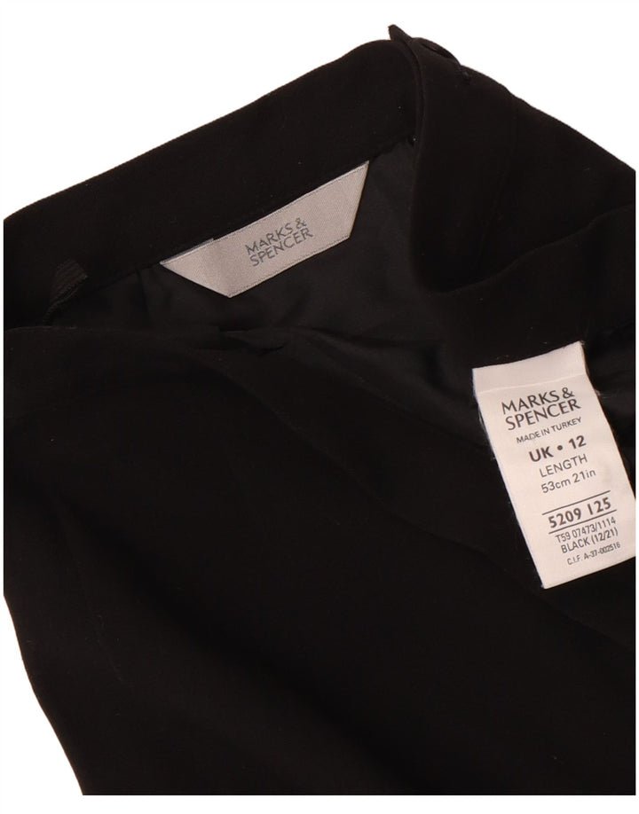 Fusta creion pentru femei Marks & Spencer UK 12 Medium W28 Poliester negru