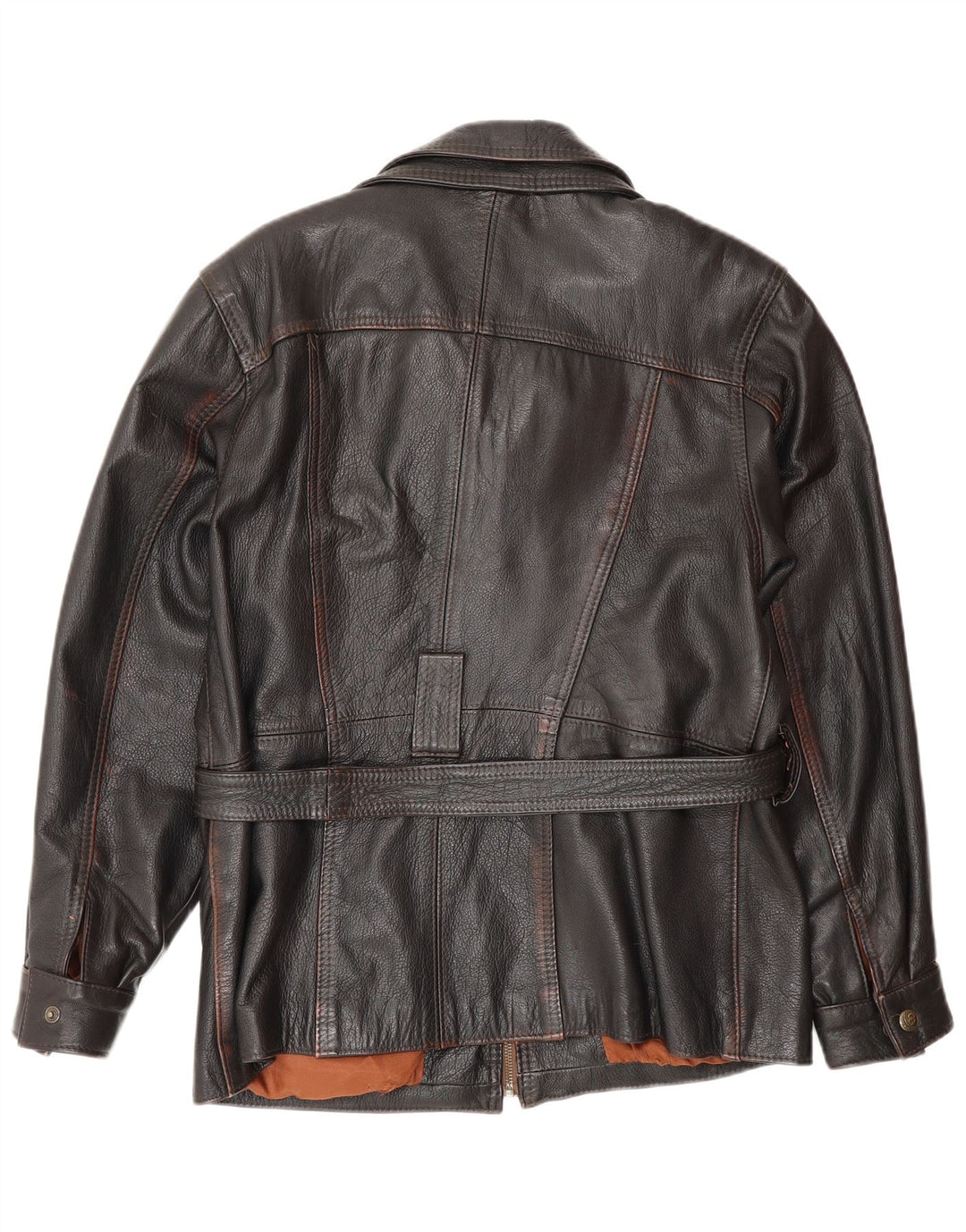 Jachetă de piele vintage pentru femei UK 14 Medium Black