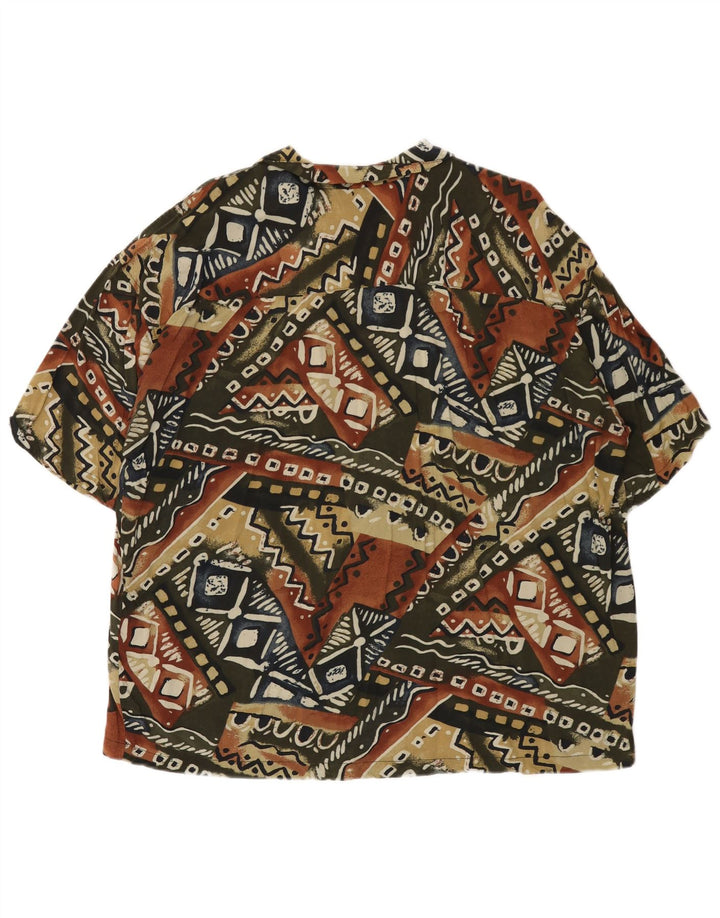 Cămașă hawaiană cu mânecă scurtă pentru bărbați Pull & Bear, multicoloră, geometrică