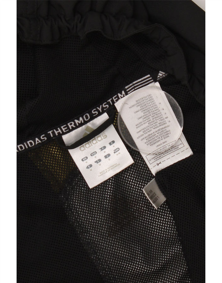 Jachetă de trening pentru bărbați Adidas cu glugă, negru mediu, poliester bloc de culoare