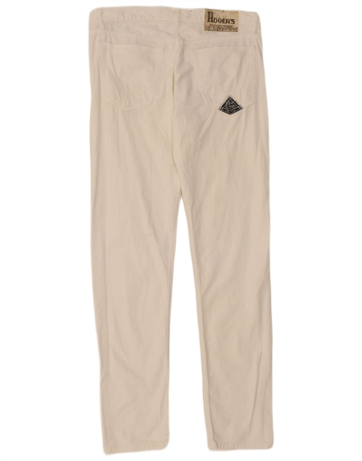 ROY ROGERS Mens Slim Jeans W36 L34  White Cotton