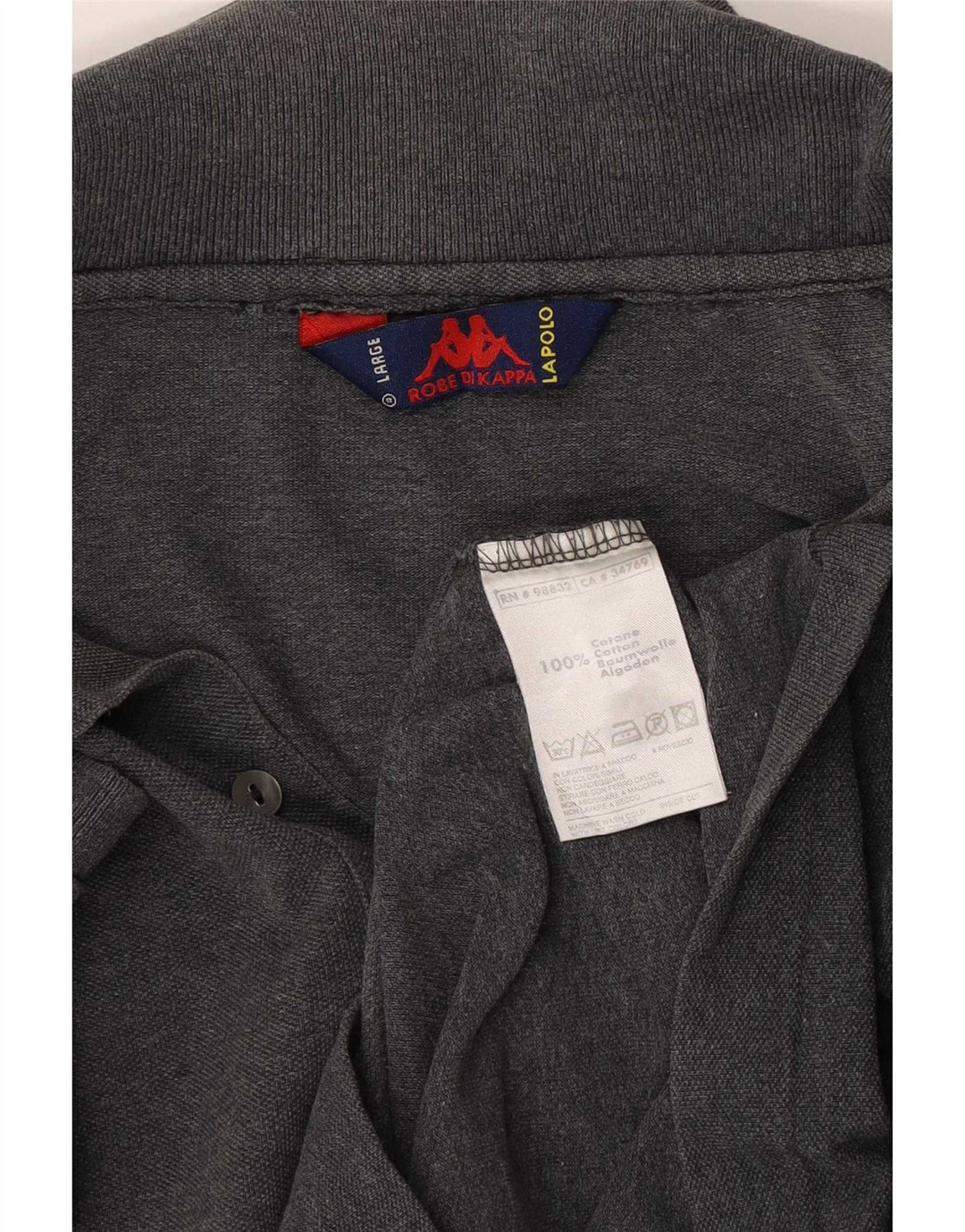 Cămașă polo pentru bărbați Kappa, bumbac gri mare