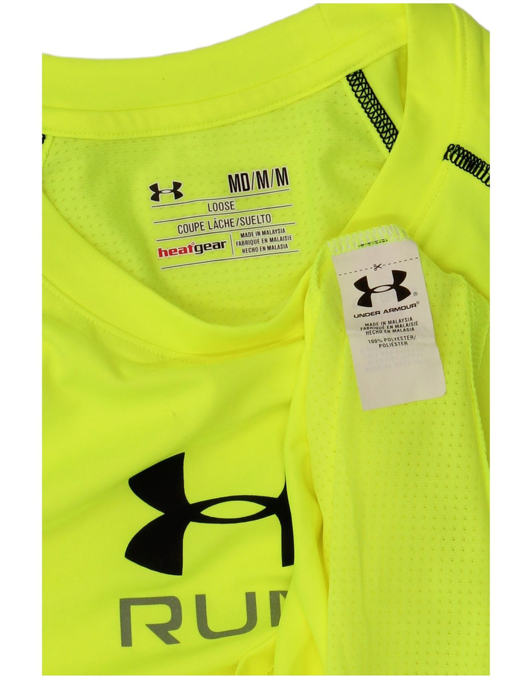 Tricou grafic pentru bărbați UNDER ARMOUR Heat Gear Top Poliester verde mediu