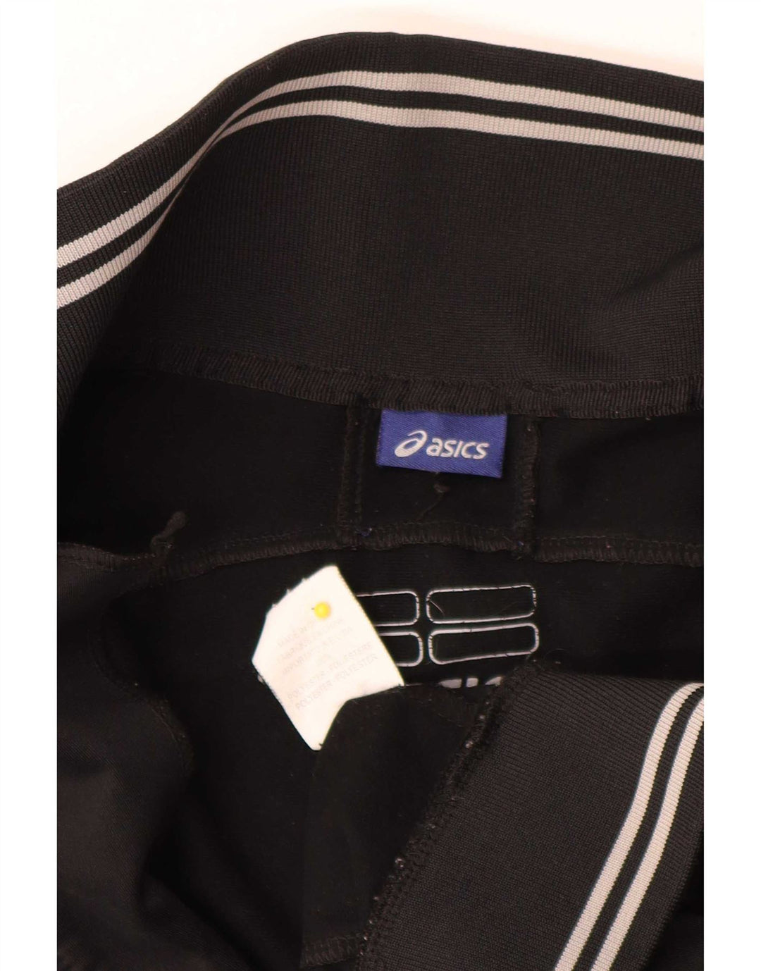 Jachetă de top pentru trening grafic Asics pentru bărbați, poliester negru mic