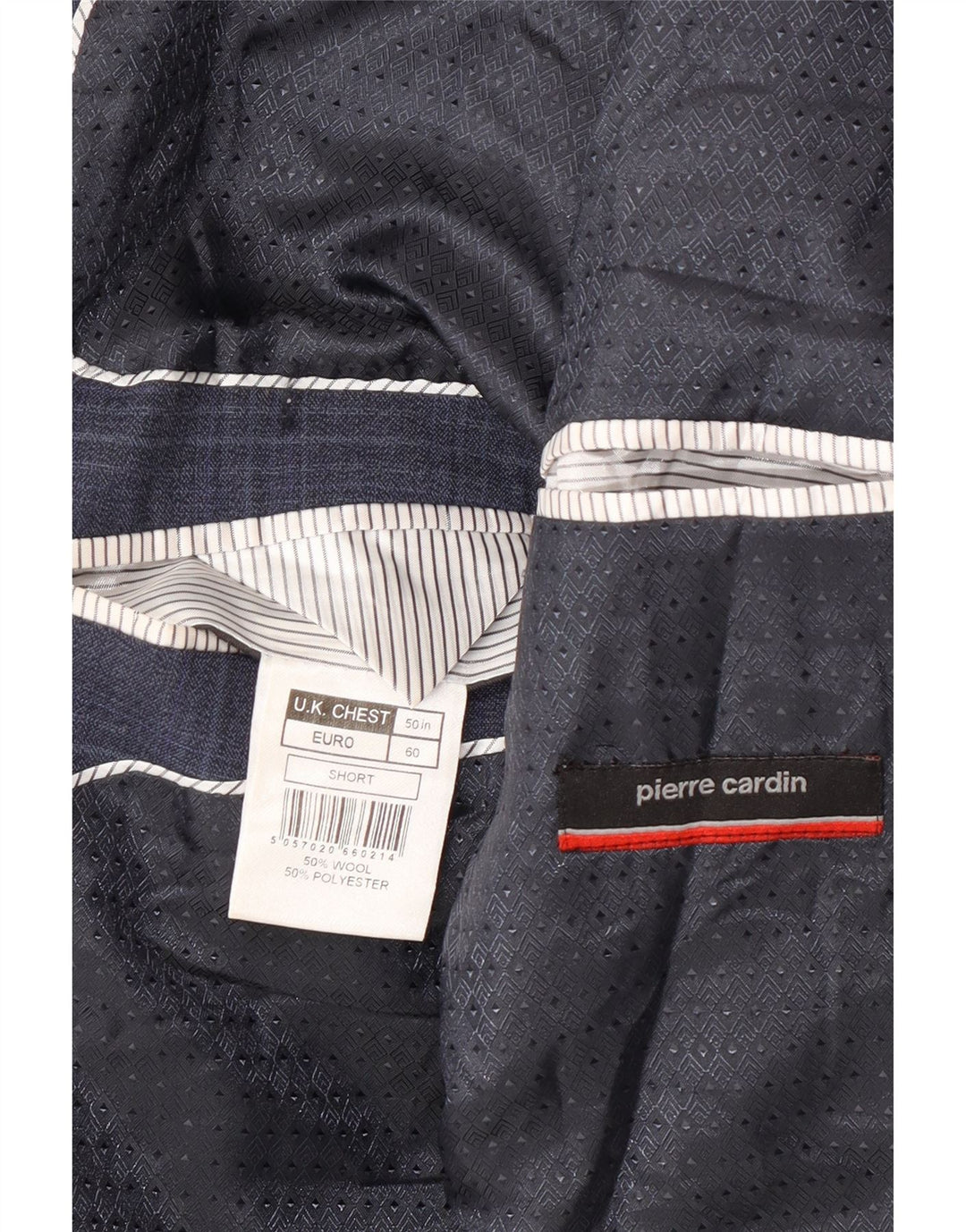 Jachetă Blazer pentru bărbați Pierre Cardin cu 2 nasturi UK 50 5XL Bleumarin Check