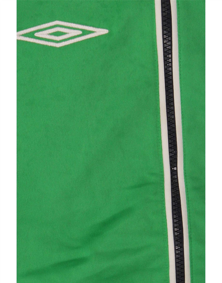 Jachetă de top pentru trening grafic Umbro pentru bărbați, verde mediu, poliester color bloc