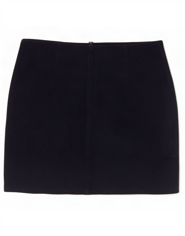 Fusta mini de blugi Topshop pentru femei UK 10 Small W28 Bumbac bleumarin