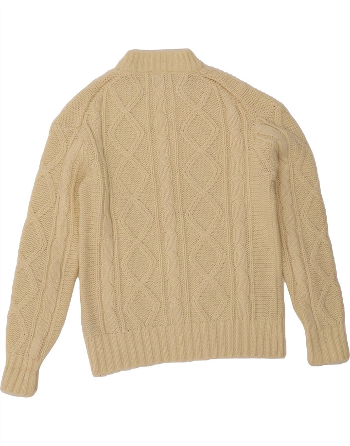 VINTAGE Womens Turtle Neck Jumper Sweater UK 16 Large Off White Vintage Vintage and Second-Hand Vintage from Messina Hembry 