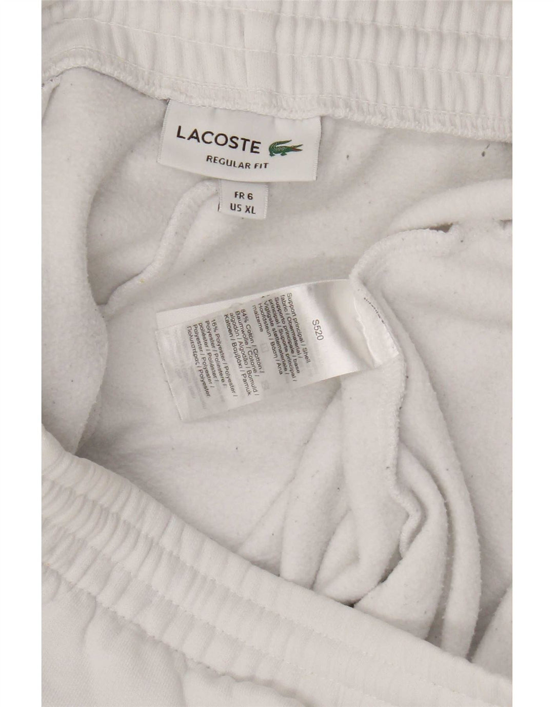 Pantaloni scurți sport pentru bărbați Lacoste, cu ajustare normală, mărimea 6 XL, bumbac alb