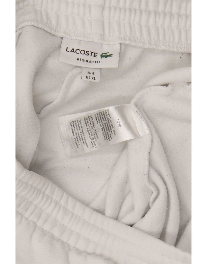 Pantaloni scurți sport pentru bărbați Lacoste, cu ajustare normală, mărimea 6 XL, bumbac alb