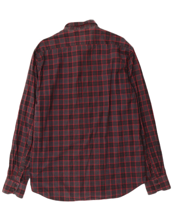 Cămașă pentru bărbați Conte of Florence, bumbac carouri roșu 2XL
