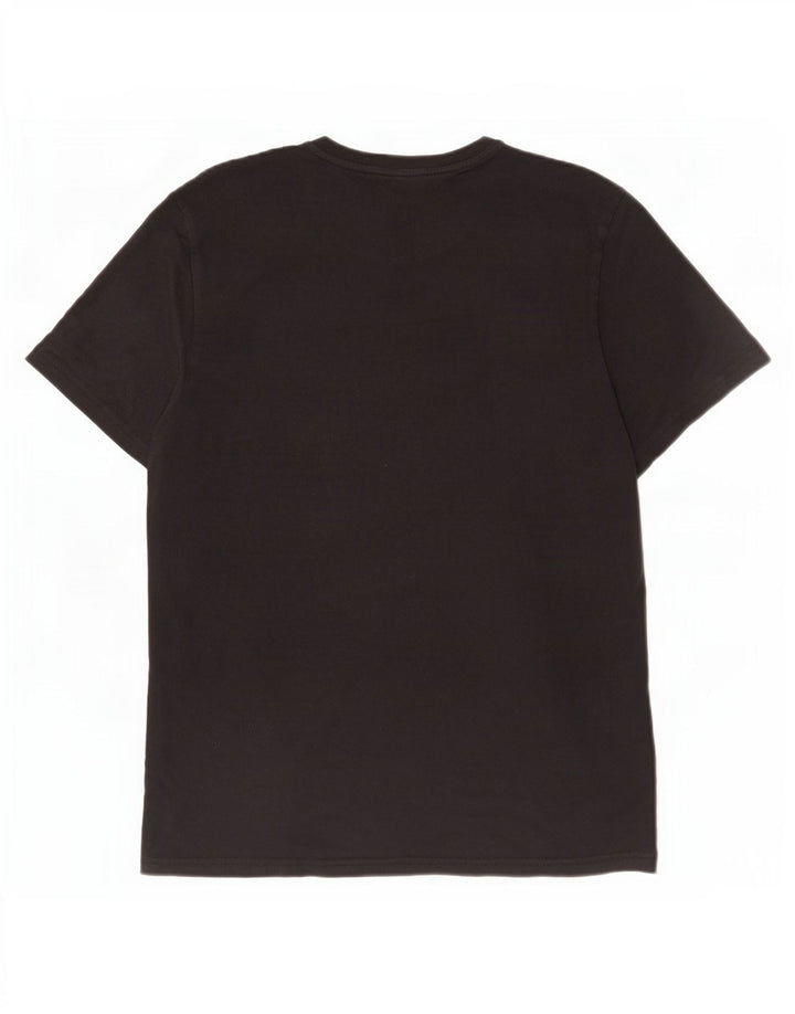 Tricou cu grafică Jack Wills pentru bărbați, cu croiala clasică, top mediu din bumbac negru
