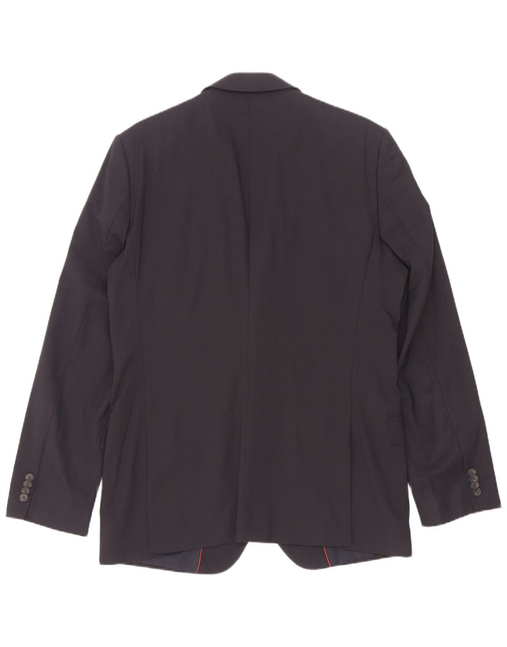 Blazer pentru bărbați Hugo Boss, cu 2 nasturi, UK 50 mare, lână bleumarin