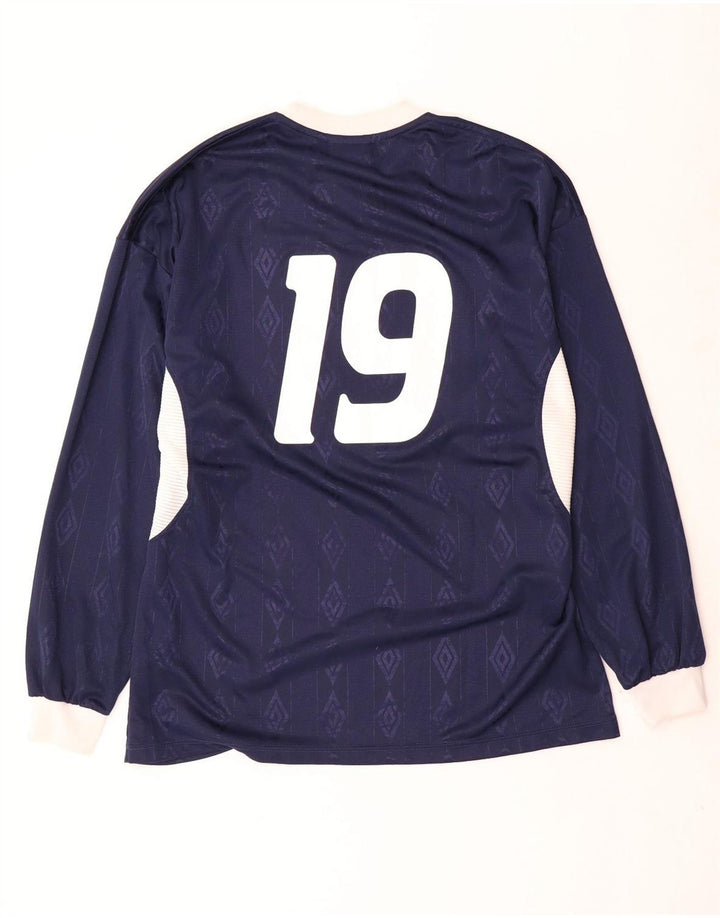 Top grafic pentru bărbați Umbro cu mânecă lungă XL bleumarin poliester geometric