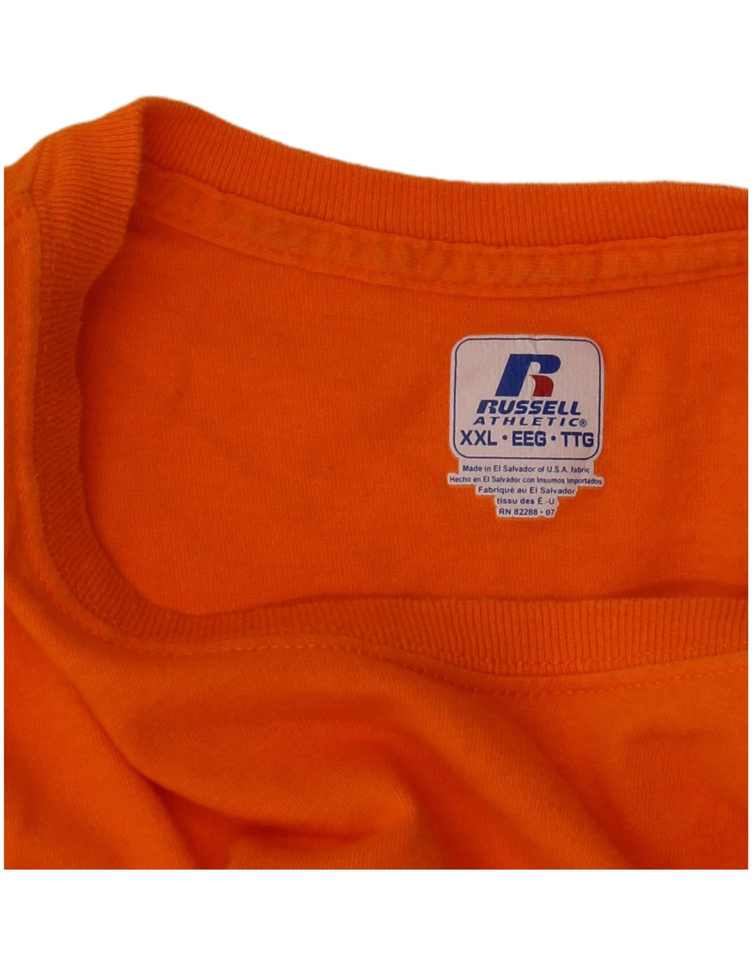 Tricou pentru bărbați Russell Athletic Top 2XL Portocaliu