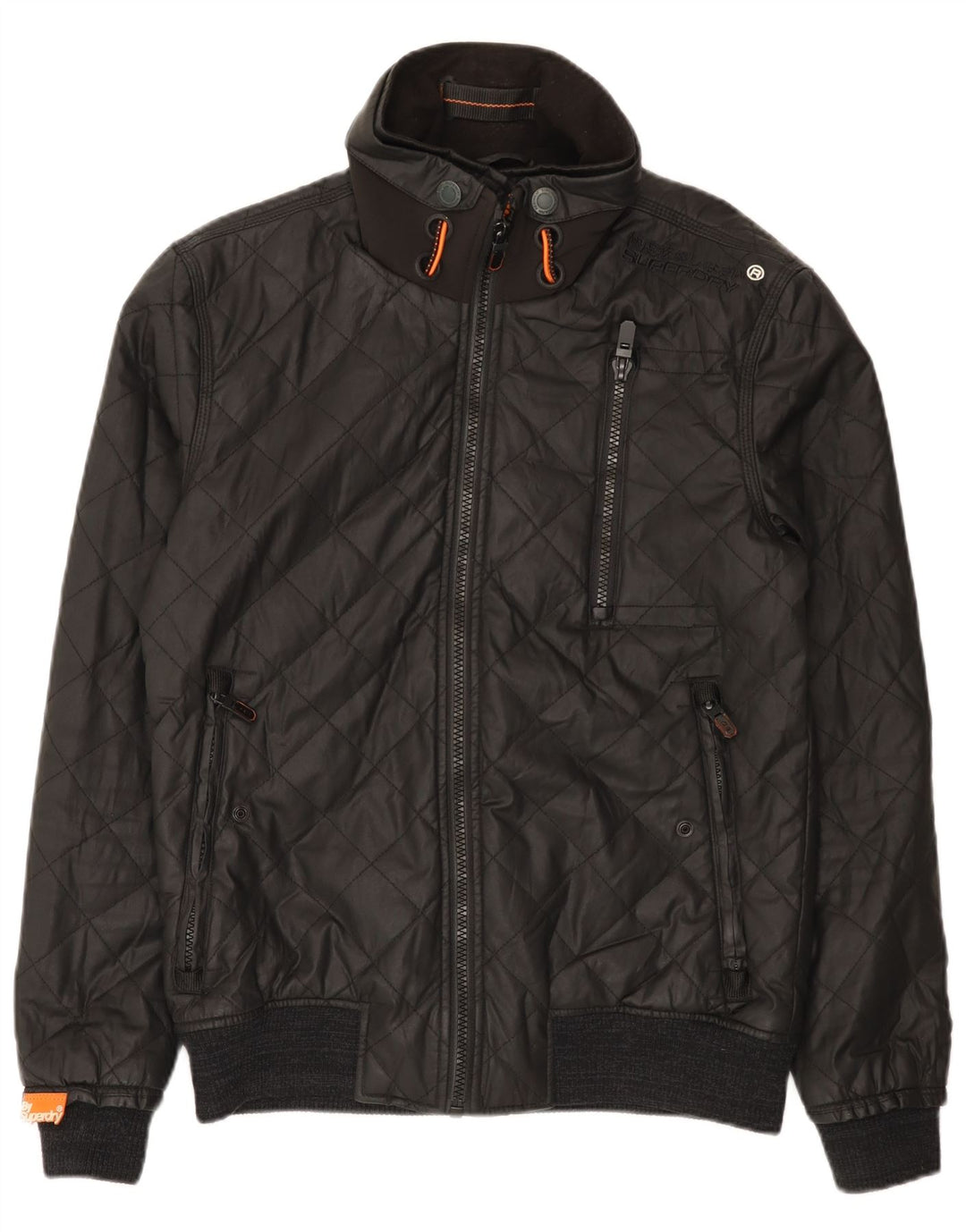 Jachetă bomber matlasată Superdry pentru bărbați UK 40, mare, negru, nailon