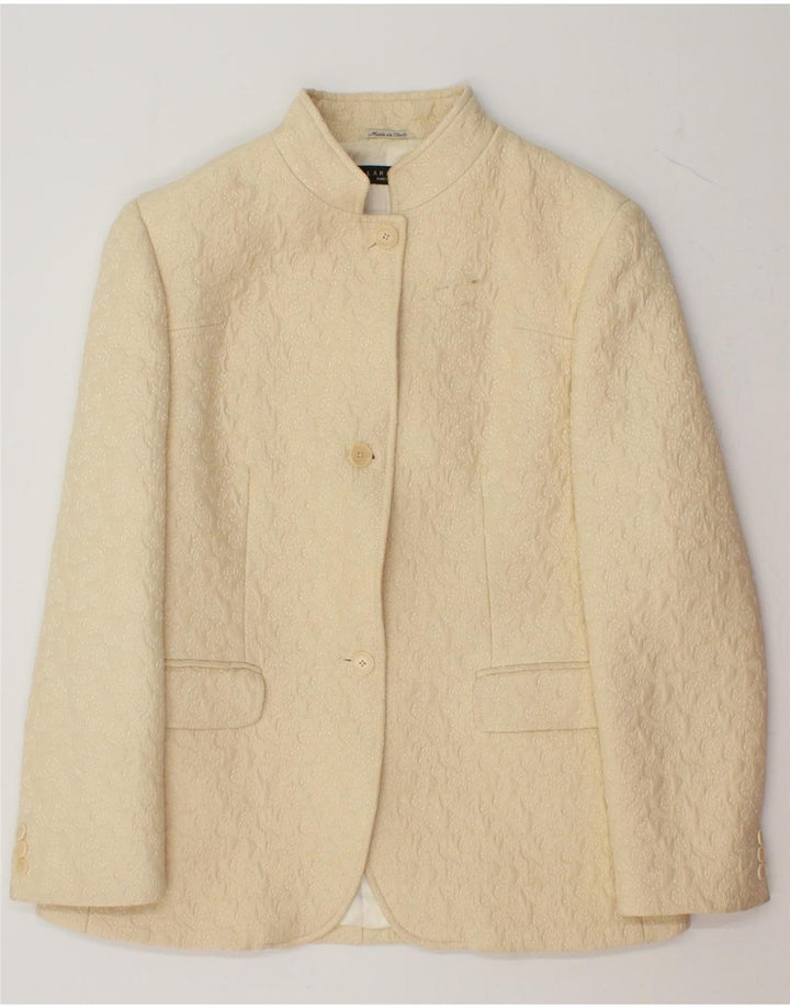 LARDINI Womens 3 Button Blazer Jacket IT 50 XL Off White Wool Vintage Lardini and Second-Hand Lardini from Messina Hembry 