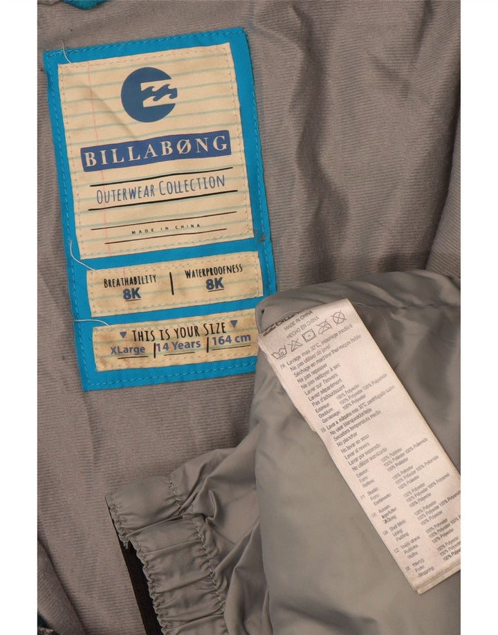 Jachetă de schi cu glugă Billabong pentru băieți 13-14 ani XL, multicoloră, mozaic