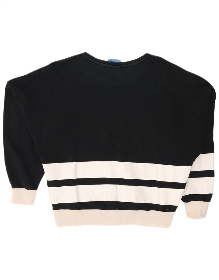 ADIDAS Pulover supradimensionat cu grafic pentru femei UK 6 XS cu dungi negre
