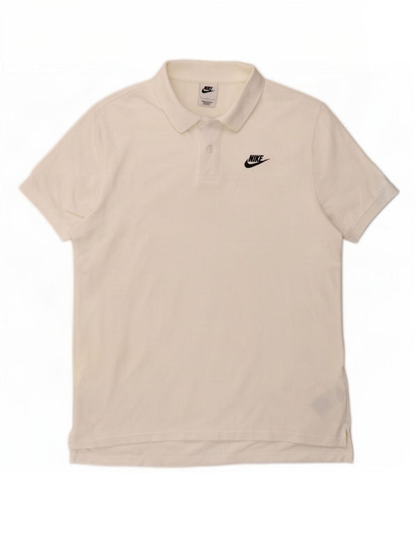 Tricou polo Nike pentru bărbați, mare, alb, bumbac