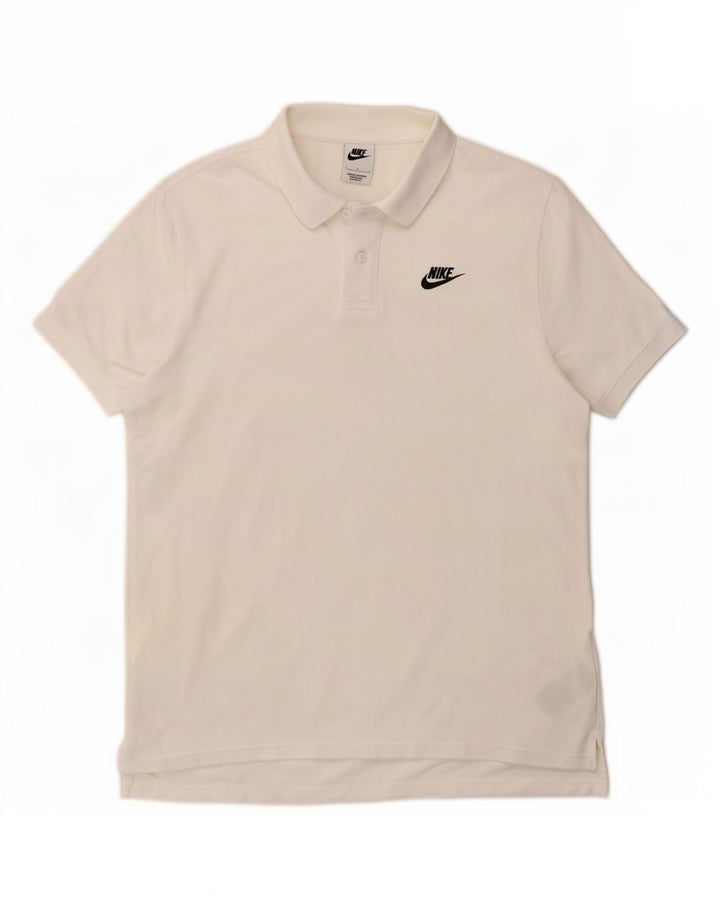 Tricou polo Nike pentru bărbați, mare, alb, bumbac