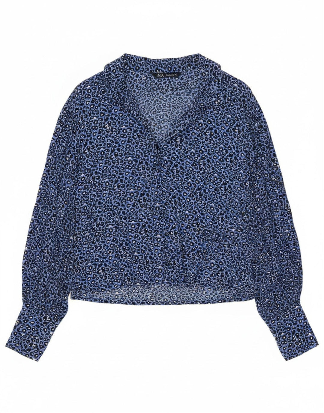 Cămașă pentru femei Zara UK 14 Medium Blue Animal Print