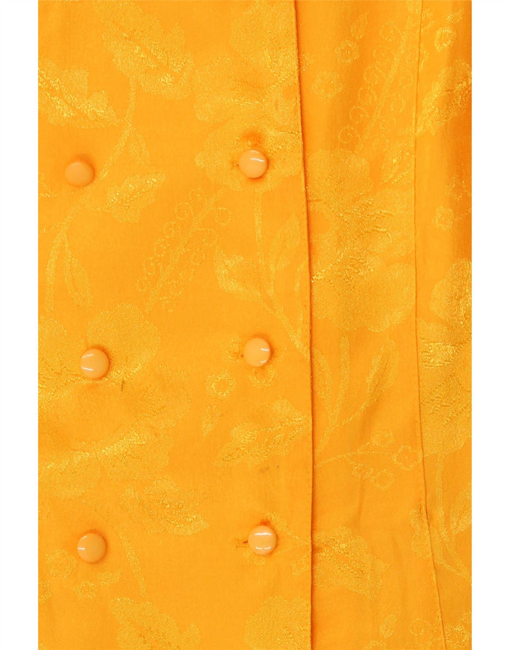 YESSICA Womens Shirt Blouse EU 38 Medium Yellow Floral Polyester Vintage Yessica and Second-Hand Yessica from Messina Hembry 