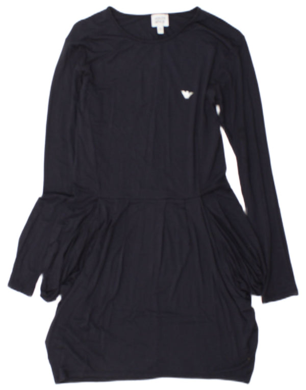 Rochie Bubble cu maneca lunga Armani fete 13-14 ani Bumbac bleumarin