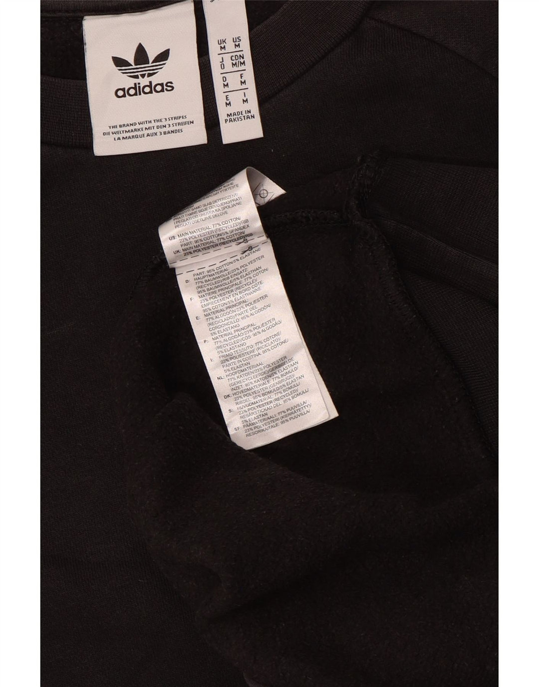 Pulover Adidas pentru bărbați, bumbac mediu negru
