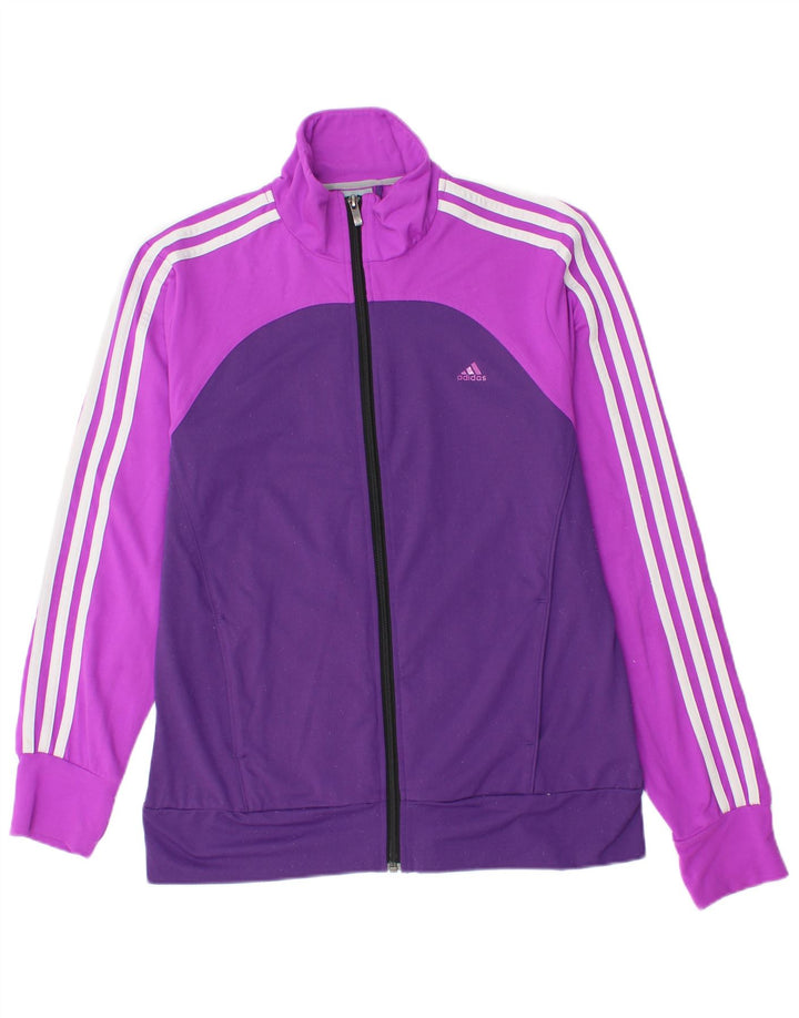 Jachetă de top pentru trening Adidas pentru femei UK 12/14 Medium Purple Colorblock