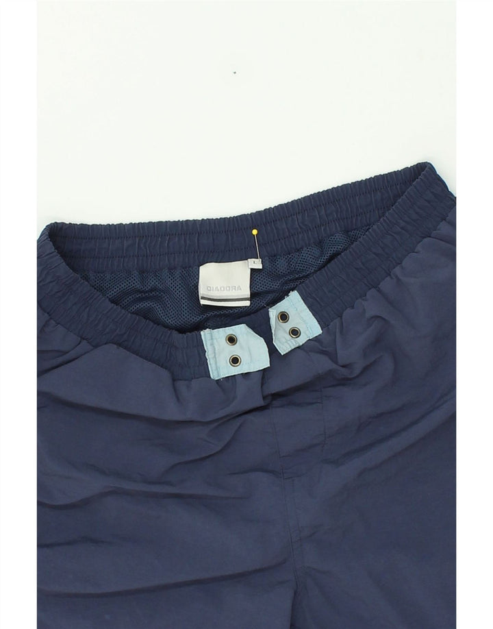 Pantaloni scurți de înot DIADORA pentru bărbați, mari, albastru, poliamidă cu dungi