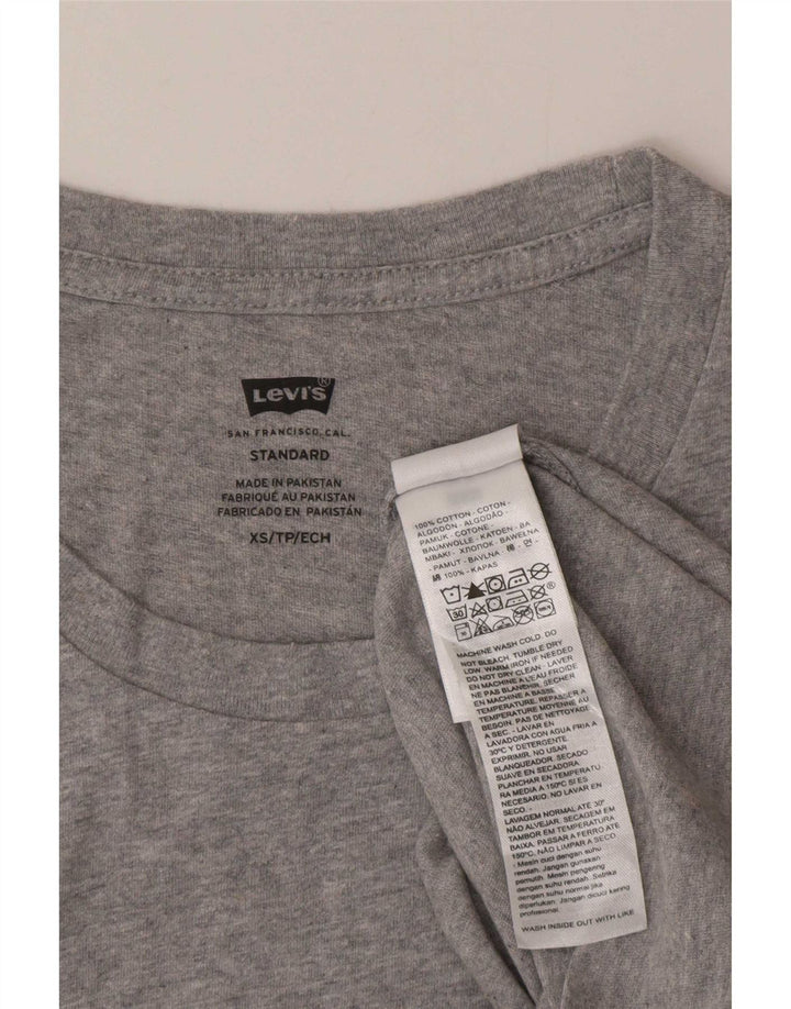 Tricou cu grafic standard Levi's pentru bărbați Top XS bumbac gri
