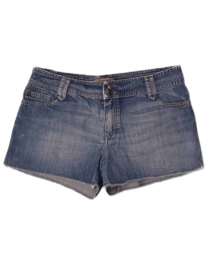 Pantaloni scurți din blugi Massimo Dutti pentru femei W30, bumbac albastru mediu