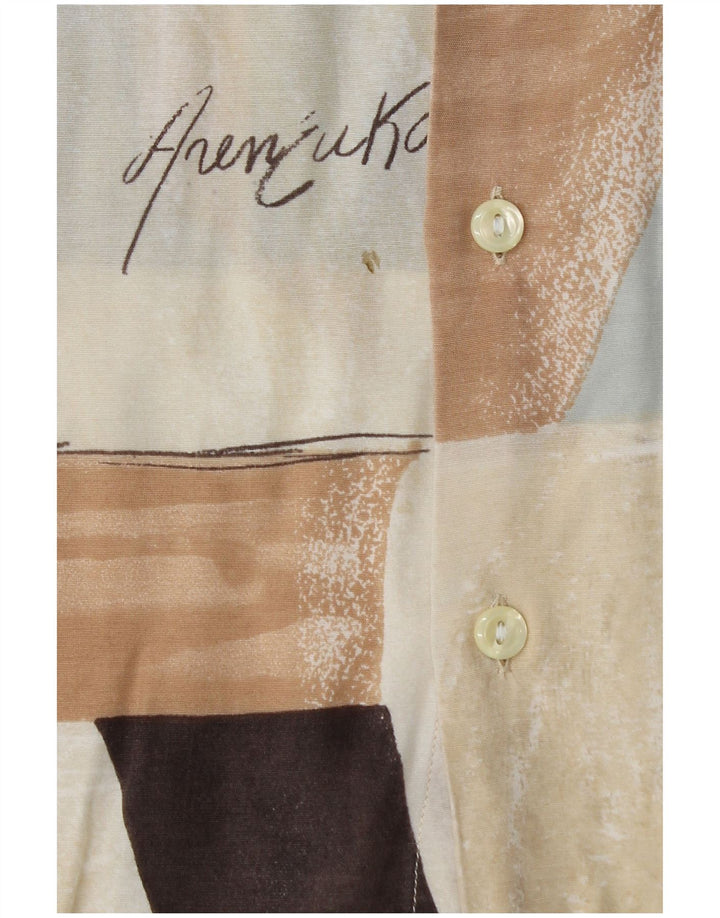 Cămașă pentru bărbați Criver XL Bej Geometric Viscose