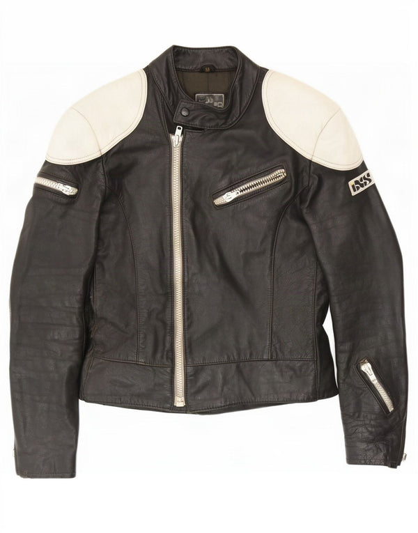 Jachetă Racer din piele pentru bărbați IXS EU 50 Medium Black Colorblock