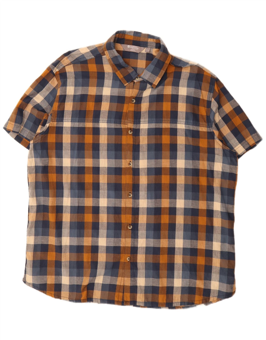 Cămașă cu mânecă scurtă pentru bărbați Mountain Warehouse 3XL, bumbac cu carouri multicolore